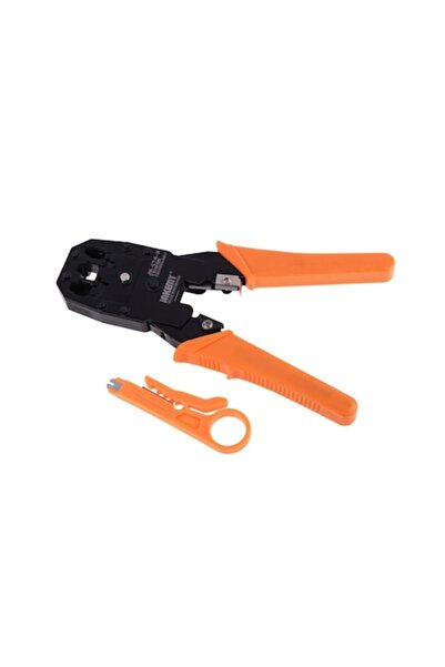 Jakemy Crimping Tool Jakemy, 4P/6P/8P/RJ45/RJ11, cutter included, steel, Black-Orange