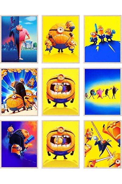 Emoda home Trove مجموعة فنون جدارية من Despicable Me 4 Minions (9 قطع، 20×30 ...