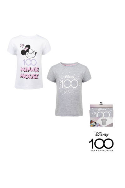 Minnie Mouse Set of 2 children's t-shirts, 100% cotton, multicolor, Minnie Mouse, Disney 100