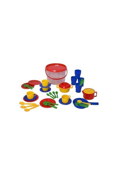 Plasto Children's kitchen set 39 pieces, Plasto, multicolor