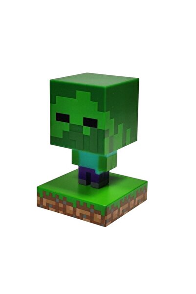 MINECRAFT Νυχτερινό φωτιστικό 3D με θέμα τα ζόμπι, 10 εκ., πράσινο