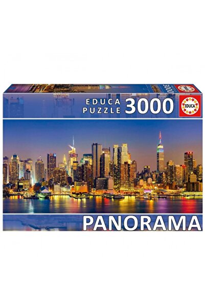 EDUCA Panoramic puzzle of 3000 pieces - New York Skyline