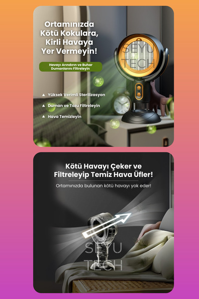 SEYUTECH Taşınabilir Masaüstü Smart Air Purifier Duman Ve Koku Arındırıcı Akıllı Hava Temizleyici