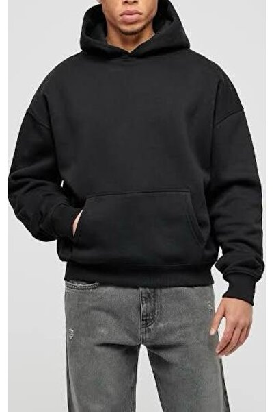 FİTGO Γυναικείο μαύρο φούτερ χωρίς στάμπα