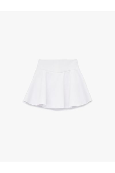 Koton High Waist Comfortable Fit Scuba Mini Sports Shorts Skirt