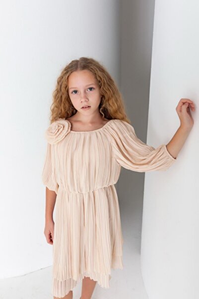 HAUSEkids 8-15 Yaş Moncton Kız Çocuk Elbise-Bej