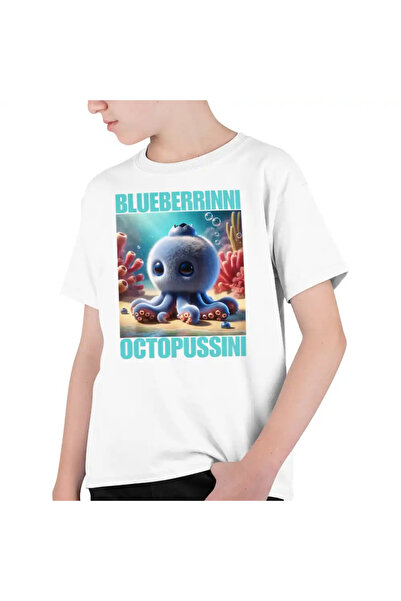 OEM Tricou Copii Baieti Brainrot Blueberrinni Octopussini
