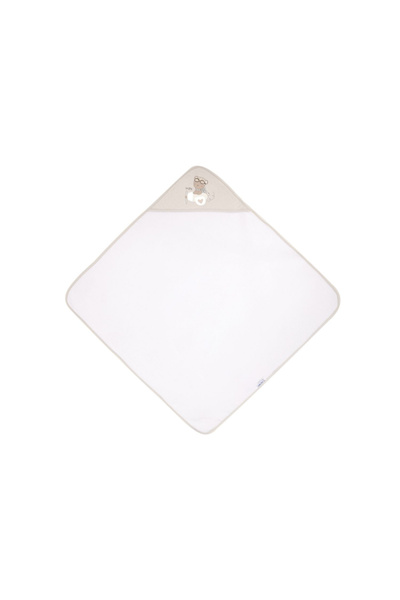 Kikka Boo Prosop cu gluga din bumbac 100% 90x90cm KikkaBoo Dreamy Flight Beige