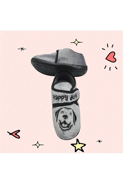 madam gold Winter Velcro Adjustable Comfortable Insole Unisex Children's Slippers Shoes