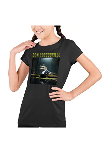 OEM Tricou Copii Fete Brainrot Don Coccodrillo