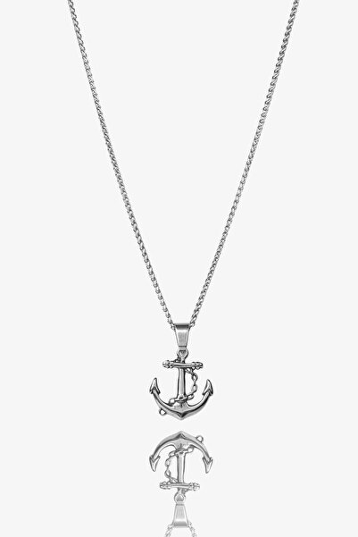 Getto Deri Ankare Çelik Kolye