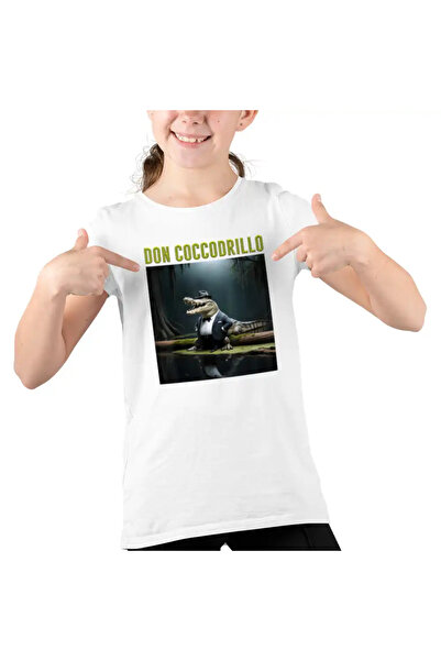OEM Tricou Copii Fete Brainrot Don Coccodrillo