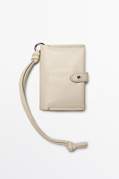 Massimo Dutti Napa deri uçlu kartlık aksesuar