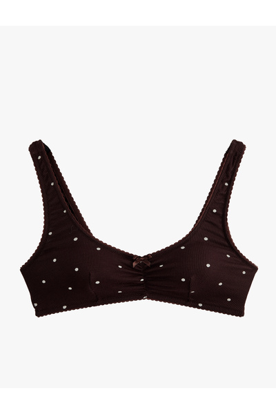 Koton Camisole Viscose Fabric Polka Dot Bralet Bra