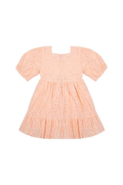By Mare Style Faye-Pure Organic Cotton Flywheel Sleeve Pink Girl Dress