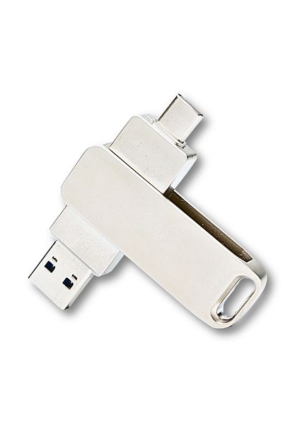 SpectrumPoint Memorie USB pentru Telefoane, Tablete si Calculatoare, Capacitate 8 GB, USB 3.1,USB Type-C,Argintiu