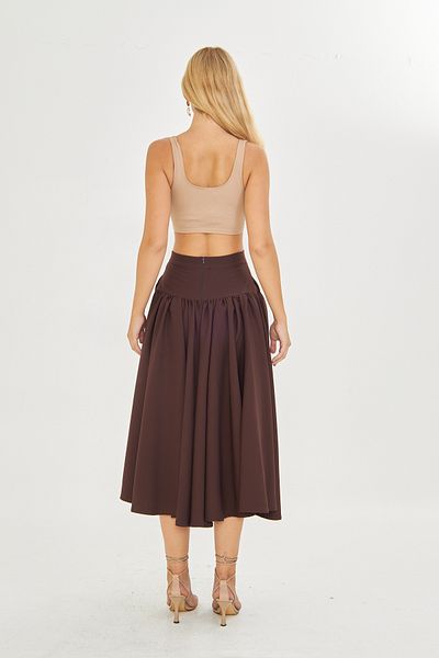 FARBE ER FASHION Khak Brown Skirt