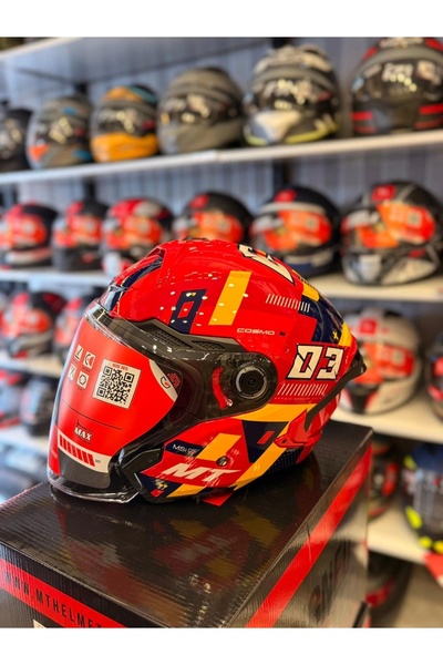 MT Helmets KASK MT COSMO SV SERGIO GARCIA E5 PARLAK KIRMIZI