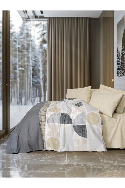 Cotton Box Modern Tek Kişilik Nevresim Takımı Formo Bej
