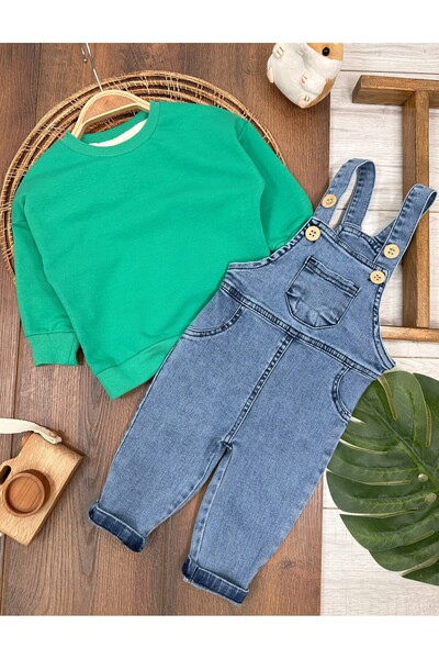 Baby Waka Lycra Jeans Unisex Salopet Baby Set