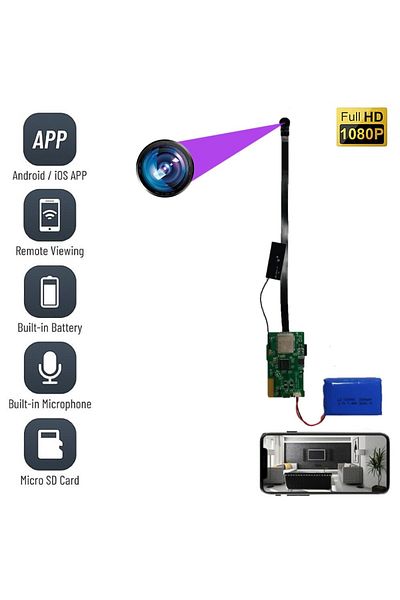 OEM 4G Hidden Camera Module, MOD-4G, Full HD, Audio-Video, Motion Detection, Card Slot
