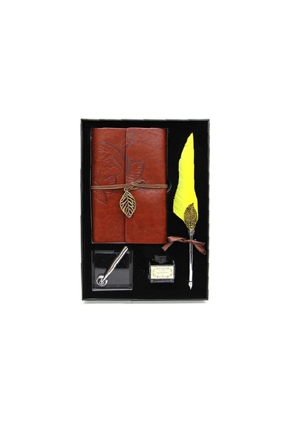 hediyeconcepti Divit Hokka Defter Ve Tüylü Kalem Seti ( 30 İS ) Süsler Ev Otu...