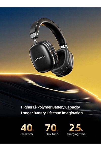 AWEI ENC Noise-Cancelling, Wireless Bluetooth Headset