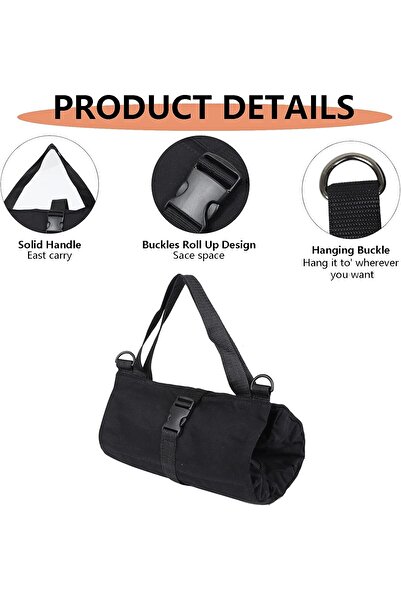 Hersent Super Roll Tool Roll, Multi-Purpose Roll Up Tool Bag, Wrench Roll, Canvas Tool Organizer Buc