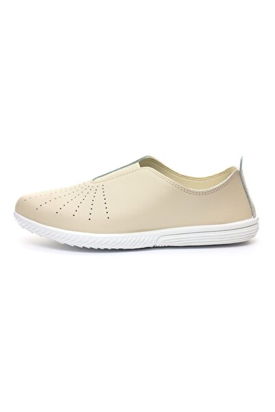 Tellus Tellus 72-06 leather sports shoes, Beige - 37