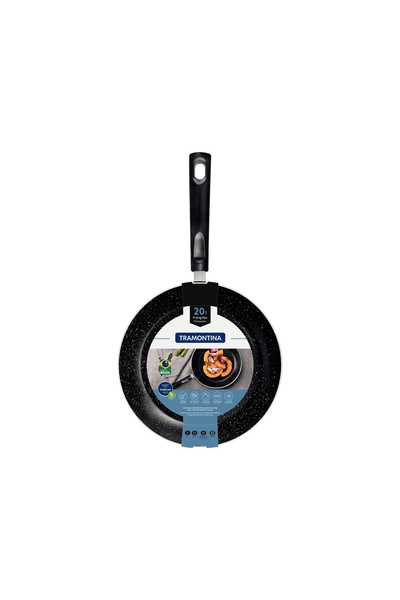 TRAMONTINA مقلاة ألومنيوم 20 سم 0.8 لتر مع طلاء ستارفلون ماكس الداخلي والخارج...