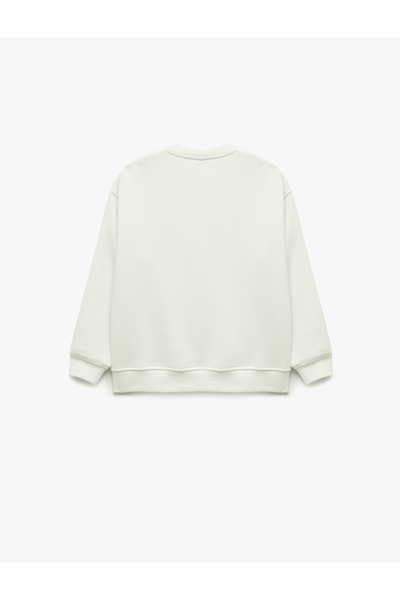 Koton Raised Long Sleeve Crew Neck Sweatshirt