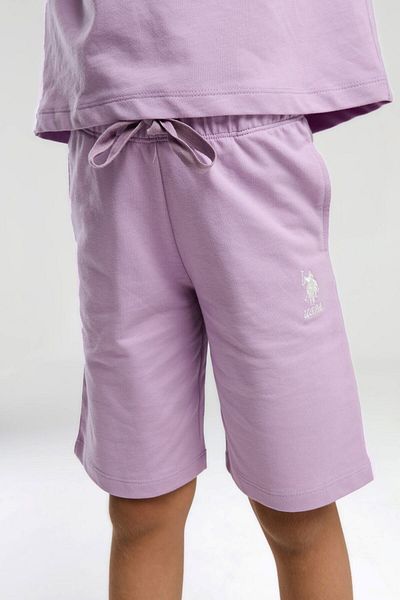 U.S. Polo Assn. 4-15 Years Old Licensed Us Polo Assn Girl's Set-Lilac