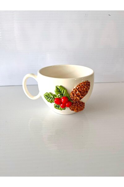 AYLEFE HOBBY Kokina Patterned Handmade Ceramic Large Mug 300ml