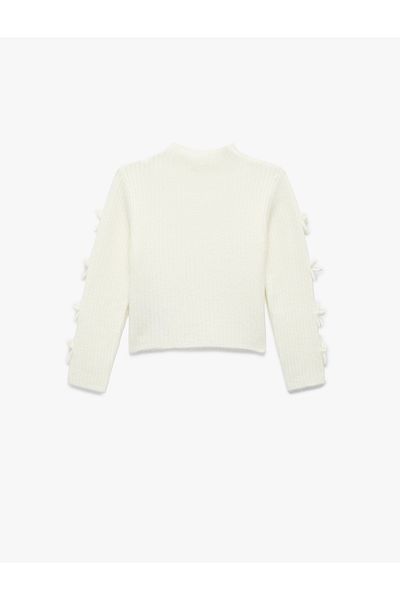Koton Long Sleeve Crew Neck Loose Fit Bow Knit Sweater