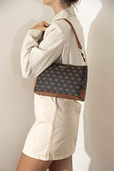 Silver Polo Kahve Sarı - Taba Nv910 Kadın Çapraz Çanta