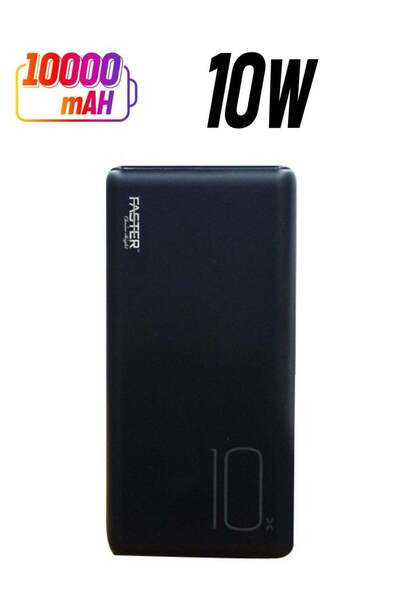 Faster بنك طاقة 10000 مللي أمبير - شاحن محمول صغير الحجم بقوة 10 وات