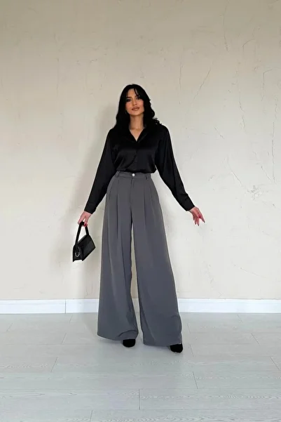 MetuCA Black Satin Shirt