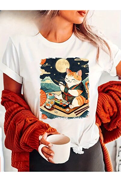 CLASİVA تي شيرت ساموراي كات بتصميم نسائي حديث مطبوع حسب الطلب للجنسين برقبة د...