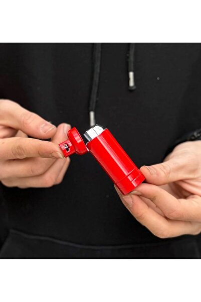 HEPBİMODA Kapsül Çakmak Kırmızı Çakmak Hediyelik Çakmak