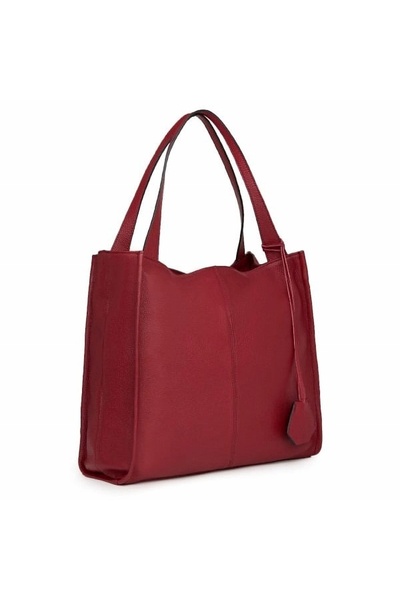 Magazinul de genti Women's bag made of soft natural leather, model 268, shoulder bag, Red