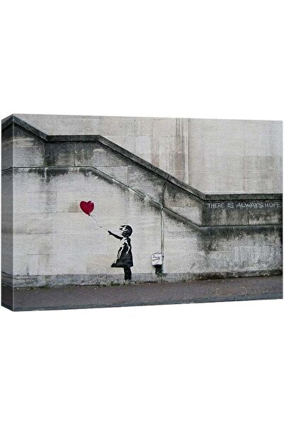 Emoda home Trove لوحة "فتاة البالون" للفنان بانكسي، مطبوعة على قماش، لفافة جد...
