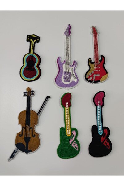 balım hobi evi Set de aplicații cu model de chitară și vioară în 6 modele dif...