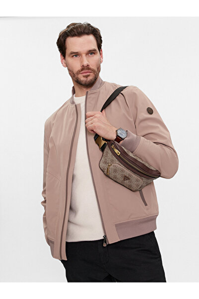 Guess Borsetă bej pentru bărbați HMEVZLP3231