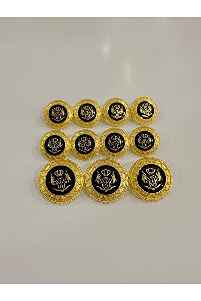 balım hobi evi Blazer Ceket ve Palto Düğmesi Takımı Metal Sarı