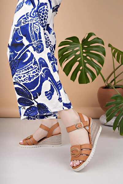 Generic Brand Mammamia D25Ys 2775 Genuine Leather Padded Women's Sandals Dail...