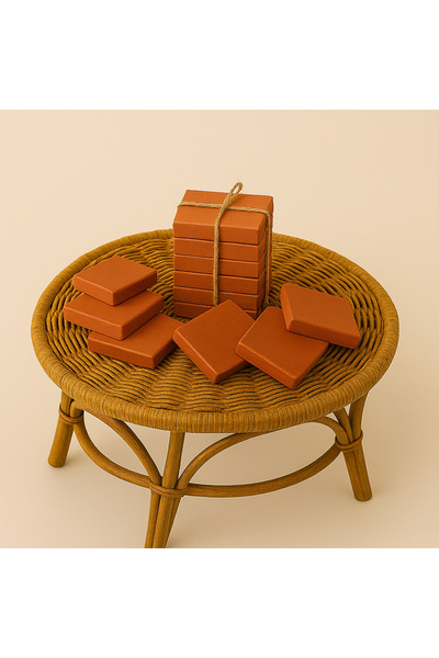 DemCey Home Wooden Coasters 8X8 cm Set of 6