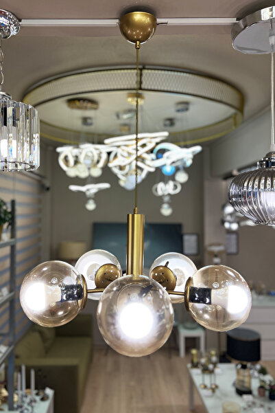 MINIMAL ETICARET VE BILGI TEKNOLOJILERI Globe Golden PENTA Bal Sarı Sarkıt Ca...