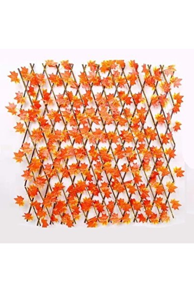 genric FFD Bamboo Wooden Fence with Orange Maple Leaves