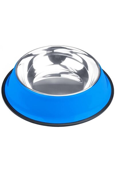 onix Stainless Steel Pet Food Bowl Onix, 15Cm, Non-Slip, Blue