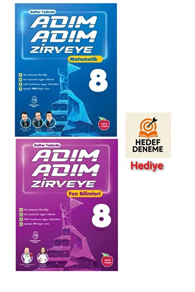 Newton Yayınları Newton 8.Sınıf Adım Adım Zirveye Matematik Fen Bilimleri Hed...